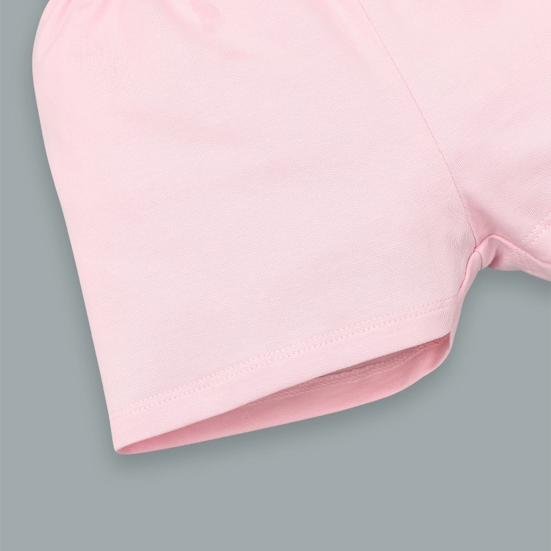 Bộ tay ngắn bé gái La Pomme in chú vịt màu hồng - trắng 13