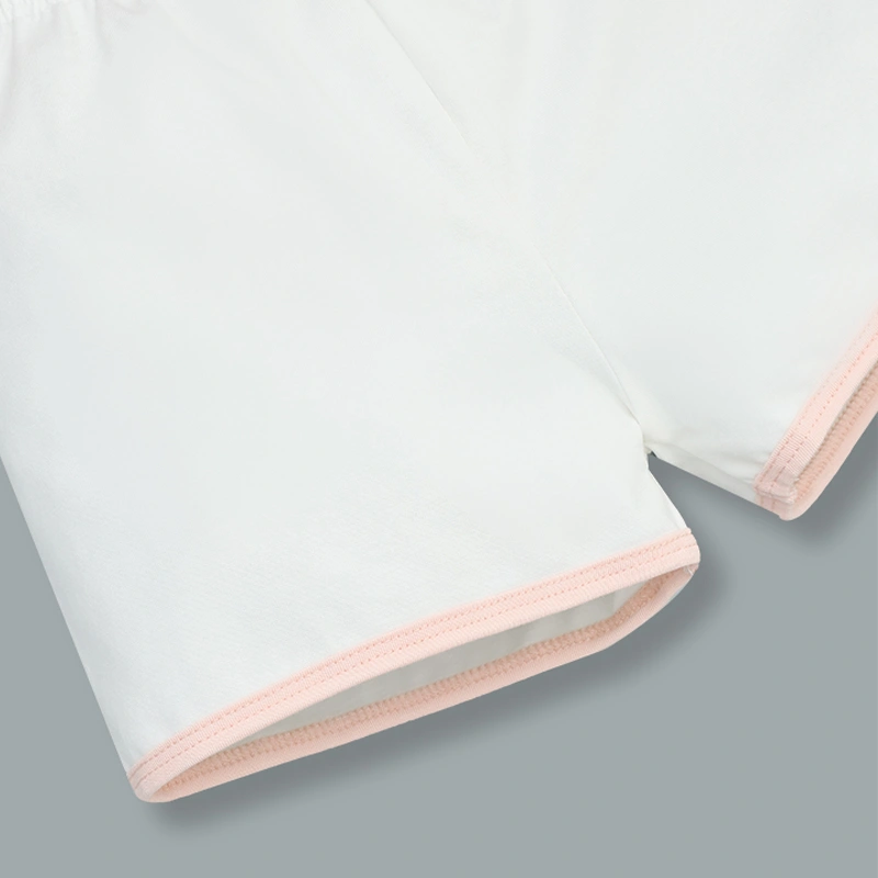 Bộ tay ngắn bé gái La Pomme họa tiết sinh động màu hồng - trắng 12