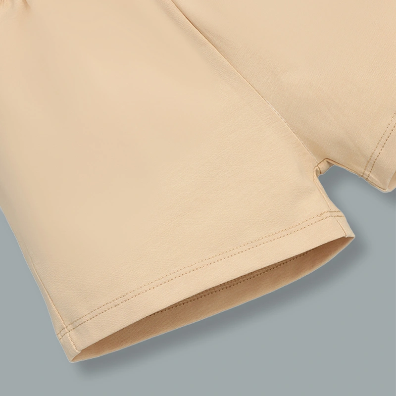 Bộ tay ngắn bé gái La Pomme êm dịu màu be 10