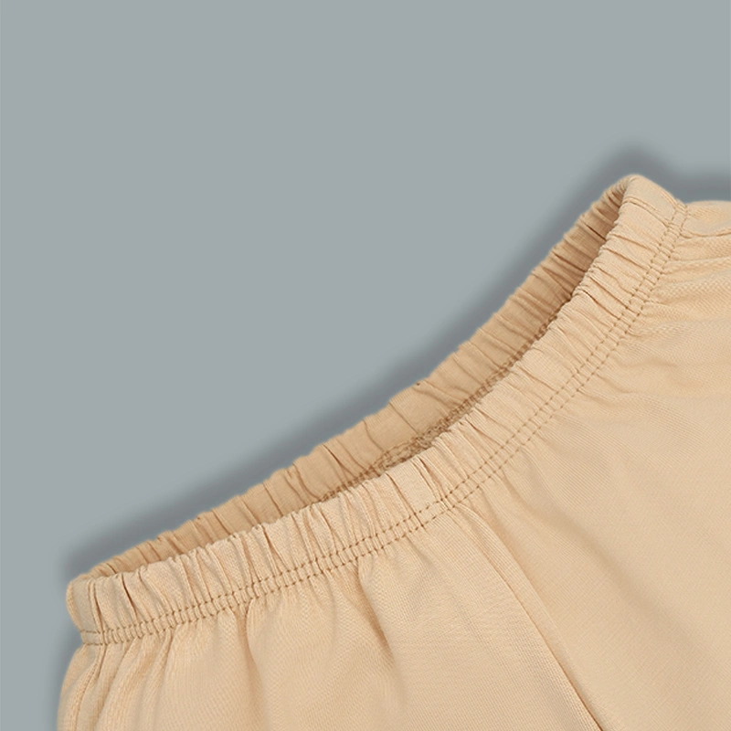 Bộ tay ngắn bé gái La Pomme êm dịu màu be 9