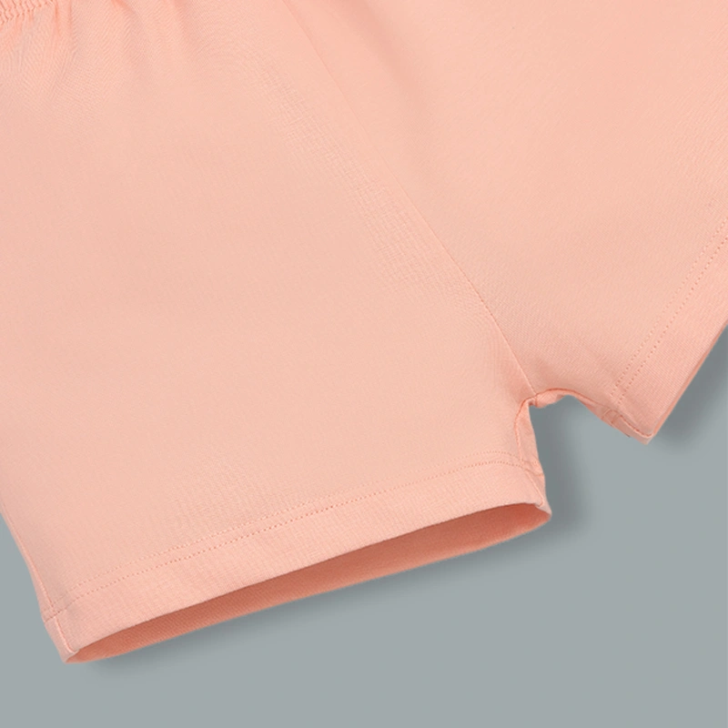 Bộ tay ngắn bé gái La Pomme êm dịu màu be 21