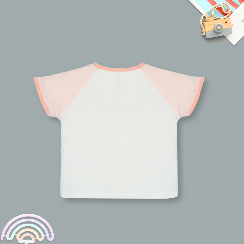 Bộ tay ngắn bé gái La Pomme êm dịu màu be 14