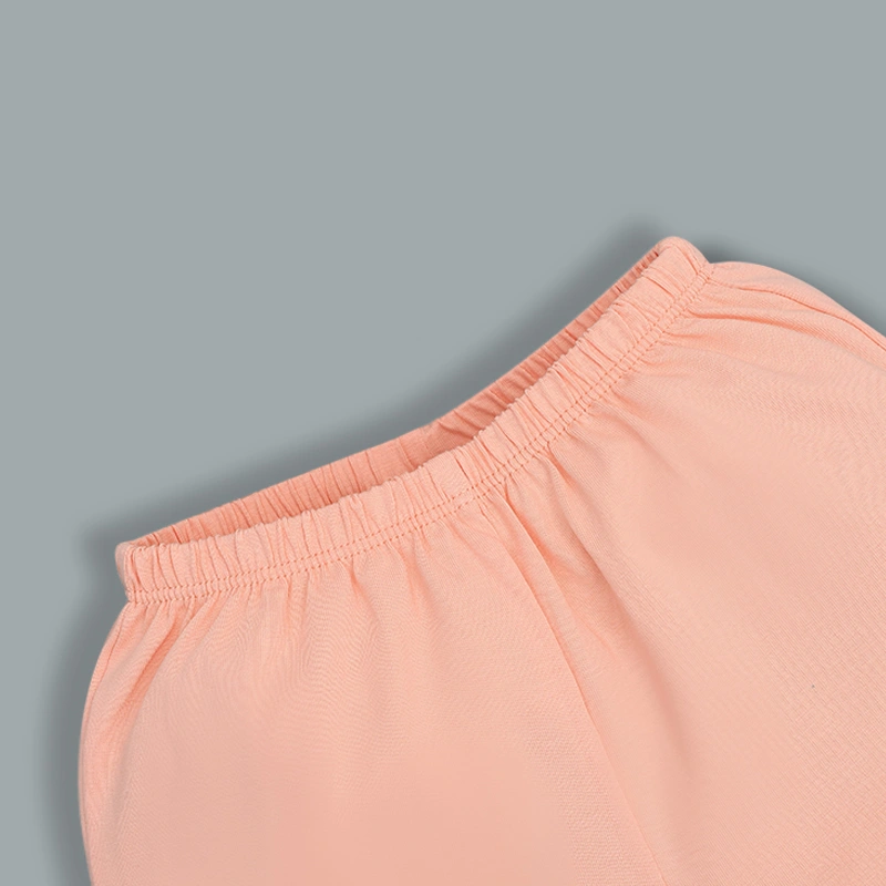 Bộ tay ngắn bé gái La Pomme êm dịu màu be 20