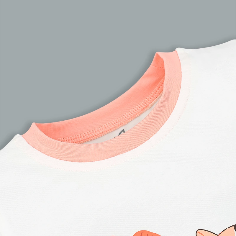 Bộ tay ngắn bé gái La Pomme in hoa màu trắng 7