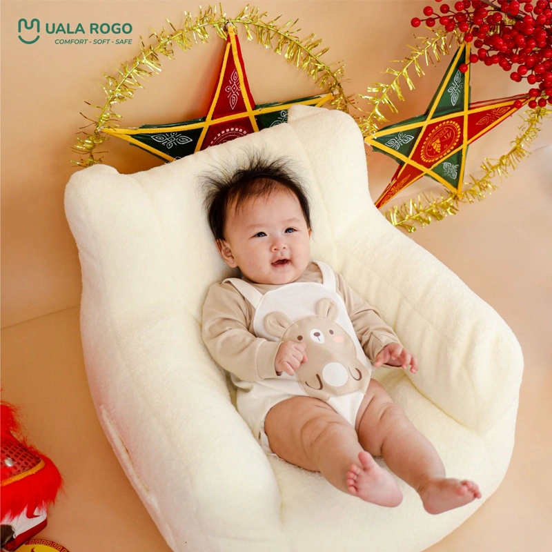 Bodysuit tay dài cho bé cotton Ualarogo UR258 màu nâu 3