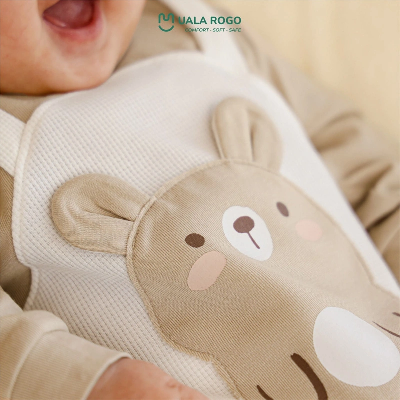Bodysuit tay dài cho bé cotton Ualarogo UR258 màu nâu 5