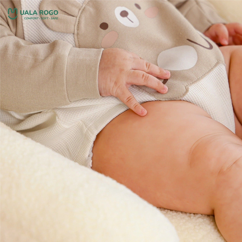Bodysuit tay dài cho bé cotton Ualarogo UR258 màu nâu 6