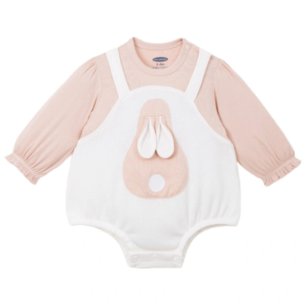 Bodysuit bé gái Ualarogo cotton hồng