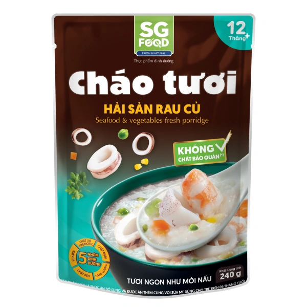 Cháo tươi SG Food Baby vị hải sản rau củ