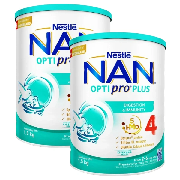 Combo 2 sữa bột NAN Optipro Plus số 4 1.5 kg
