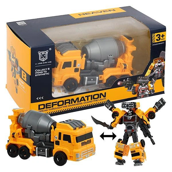 Đồ chơi robot biến hình xe trộn bê tông HappyTime 9862 (1685E) 1