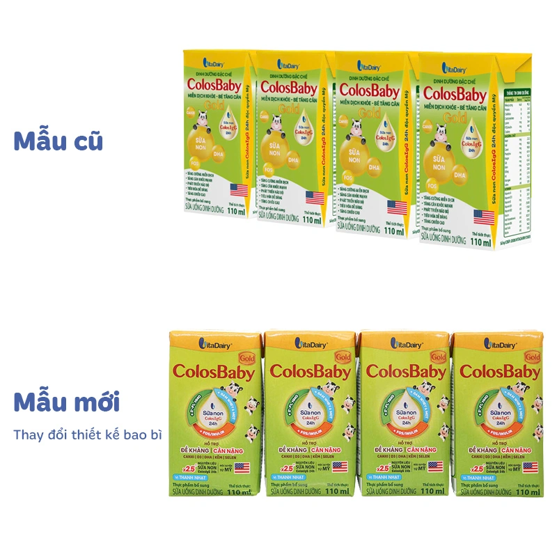 Lốc 4 hộp sữa non pha sẵn ColosBaby Gold 110 ml (từ 1 tuổi) - Giao bao bì ngẫu nhiên 2