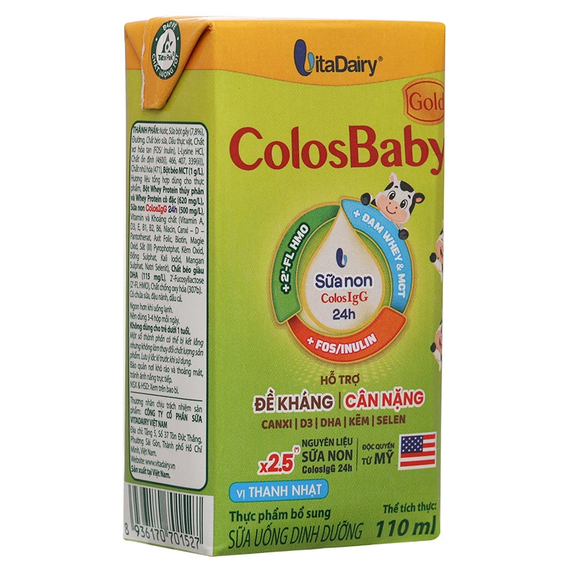 Lốc 4 hộp sữa non pha sẵn ColosBaby Gold 110 ml (từ 1 tuổi) - Giao bao bì ngẫu nhiên 5