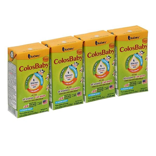 Lốc 4 hộp sữa non pha sẵn ColosBaby Gold 110 ml (từ 1 tuổi) - Giao bao bì ngẫu nhiên 1