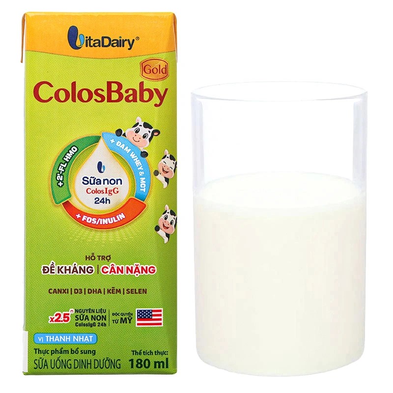 Thùng 48 hộp sữa non pha sẵn ColosBaby Gold 180 ml (từ 1 tuổi) - Giao bao bì ngẫu nhiên 24