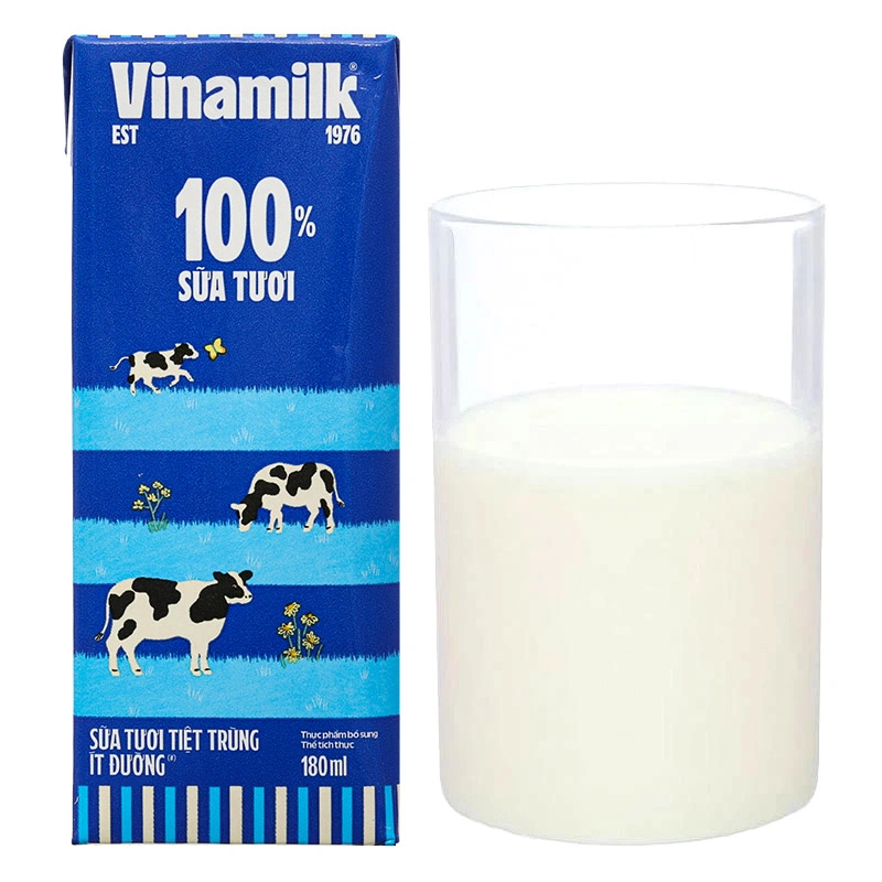 Thùng 48 hộp sữa tươi tiệt trùng Vinamilk ít đường 180 ml (từ 1 tuổi) - Giao bao bì ngẫu nhiên 23