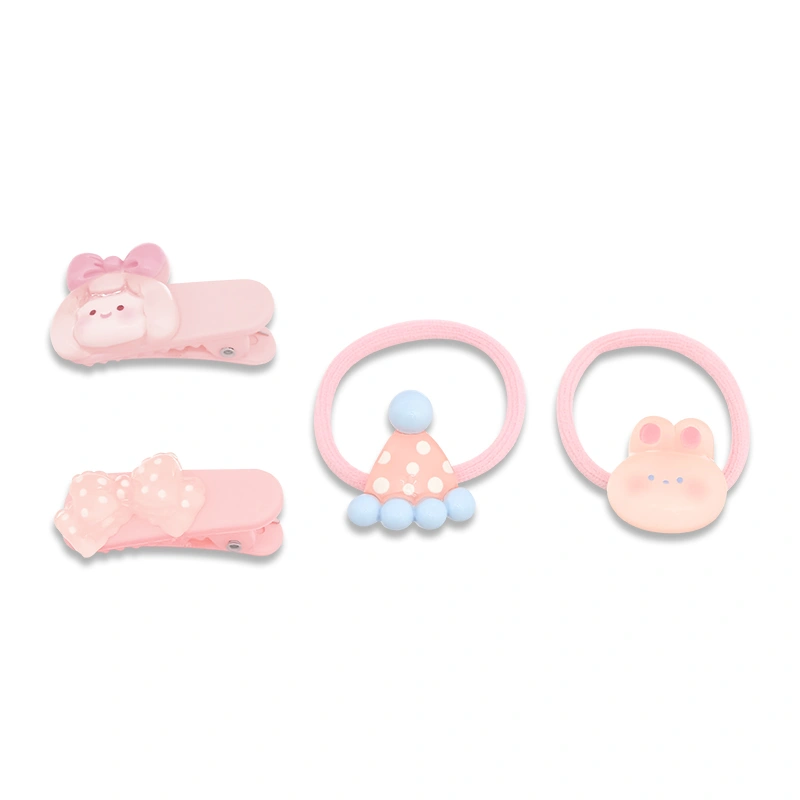 Mắt kính kèm cột tóc, kẹp tóc hồng bé gái HappyTime 516297 8