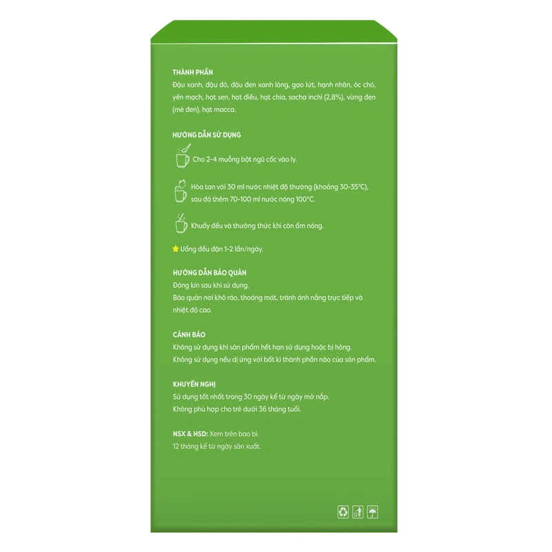 Ngũ cốc hạt Anpaso bổ sung dưỡng chất cho mẹ bầu, 500g dạng bột 3