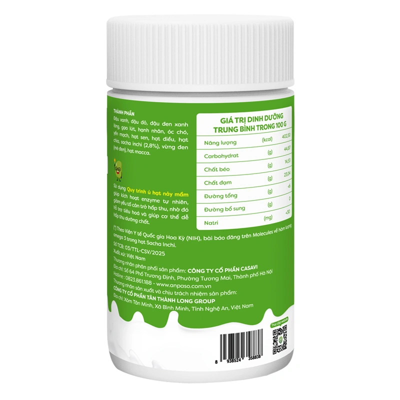 Ngũ cốc hạt Anpaso bổ sung dưỡng chất cho mẹ bầu, 500g dạng bột 7