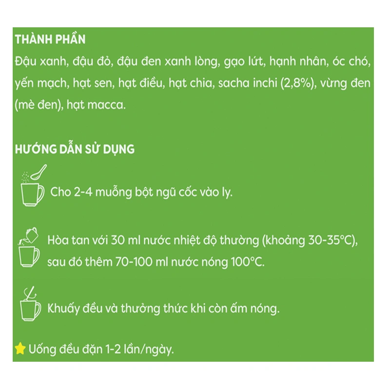 Ngũ cốc hạt Anpaso bổ sung dưỡng chất cho mẹ bầu, 500g dạng bột 8