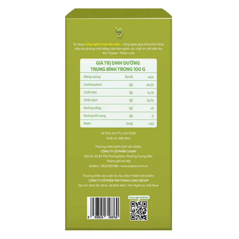 Ngũ cốc hạt Anpaso bổ sung dưỡng chất cho phụ nữ sau sinh, 500g dạng bột 4