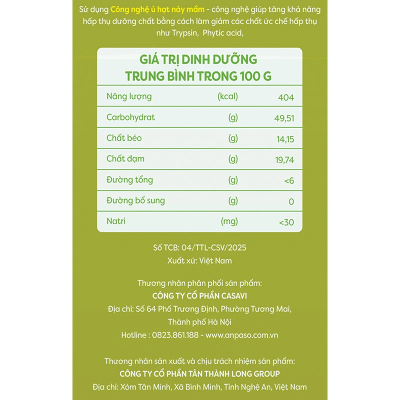 Ngũ cốc hạt Anpaso bổ sung dưỡng chất cho phụ nữ sau sinh, 500g dạng bột 10