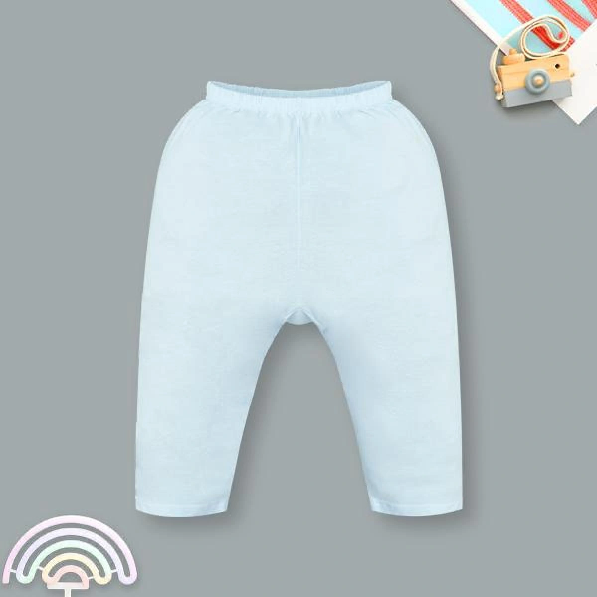 Quần dài unisex IQ Baby cotton xanh