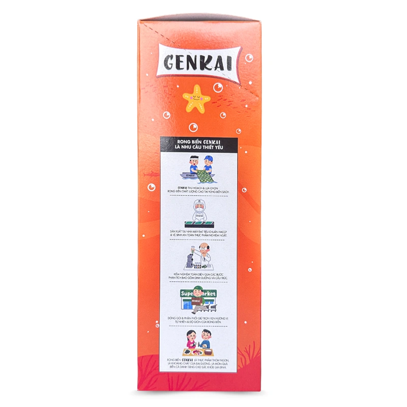 Hộp 12 gói snack rong biển vị hải sản cay Genkai 2.5g (từ 1 tuổi) 5