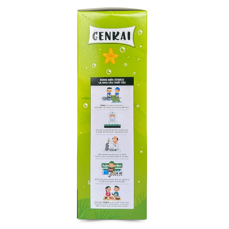 Hộp 12 gói snack rong biển vị tự nhiên Genkai 3g (từ 1 tuổi) 5