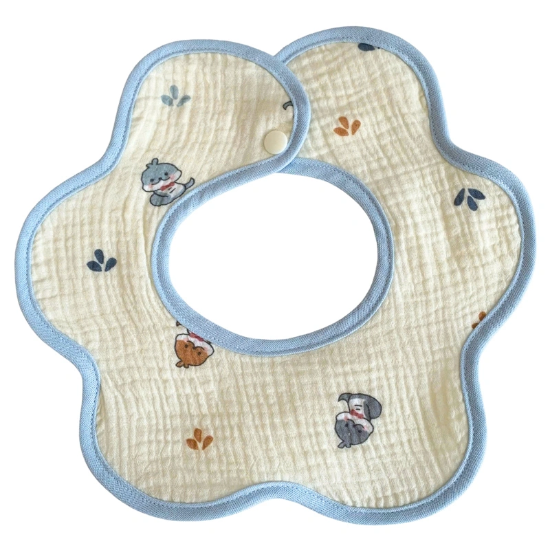 Set 2 yếm ăn cho bé muslin Bessla - Động vật 6