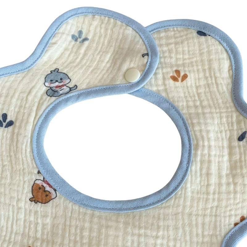 Set 2 yếm ăn cho bé muslin Bessla - Động vật 8