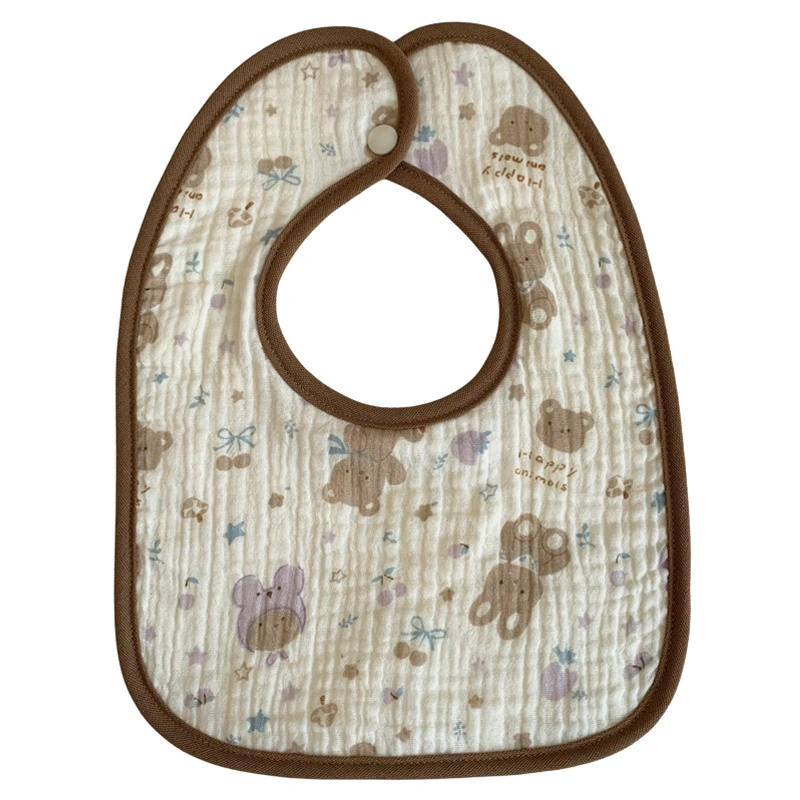 Set 2 yếm ăn cho bé muslin Bessla - Động vật 12