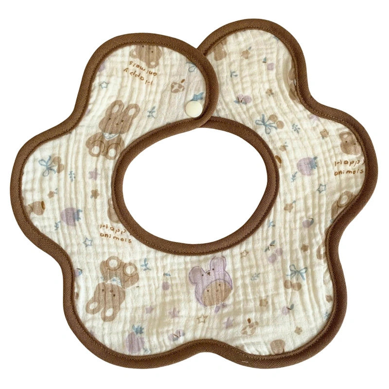Set 2 yếm ăn cho bé muslin Bessla - Động vật 15