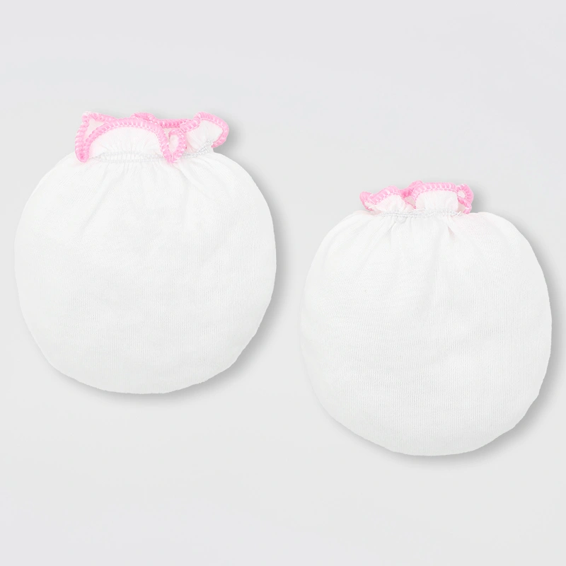 Set 3 đôi bao tay thun bé gái IQ Baby cotton 8