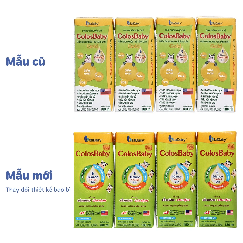 Thùng 48 hộp sữa non pha sẵn ColosBaby Gold 180 ml (từ 1 tuổi) - Giao bao bì ngẫu nhiên 4