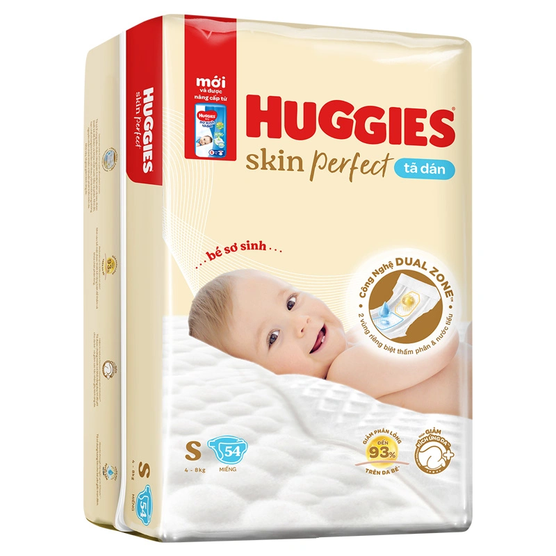 Tã dán Huggies Skin Perfect size S 54 miếng (4 - 8 kg) - Giao bao bì +0/+4/+6 ngẫu nhiên 3
