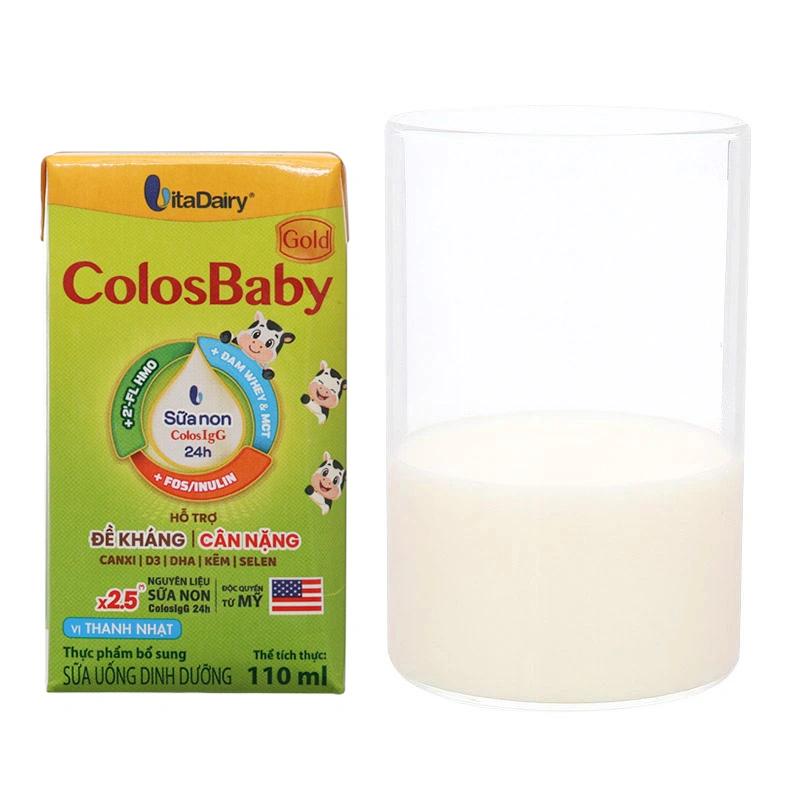 Lốc 4 hộp sữa non pha sẵn ColosBaby Gold 110 ml (từ 1 tuổi) - Giao bao bì ngẫu nhiên 24