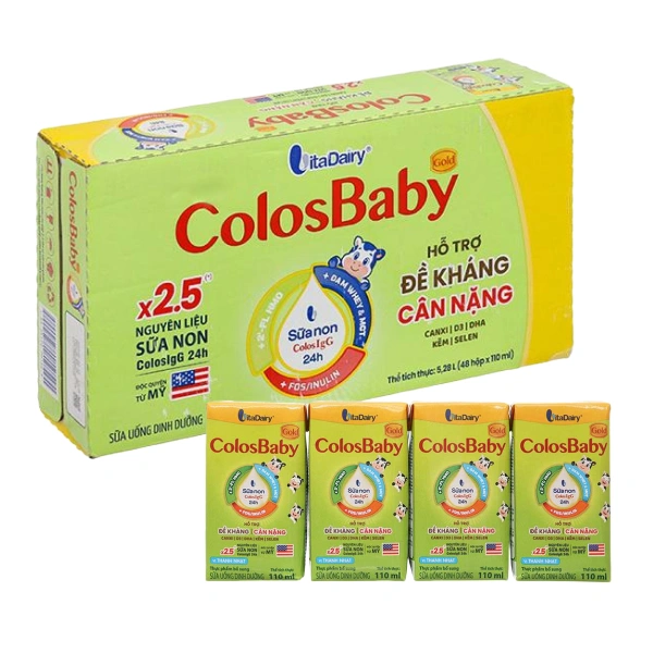 Thùng 48 hộp sữa non pha sẵn ColosBaby Gold 110 ml (từ 1 tuổi) - Giao bao bì ngẫu nhiên 1