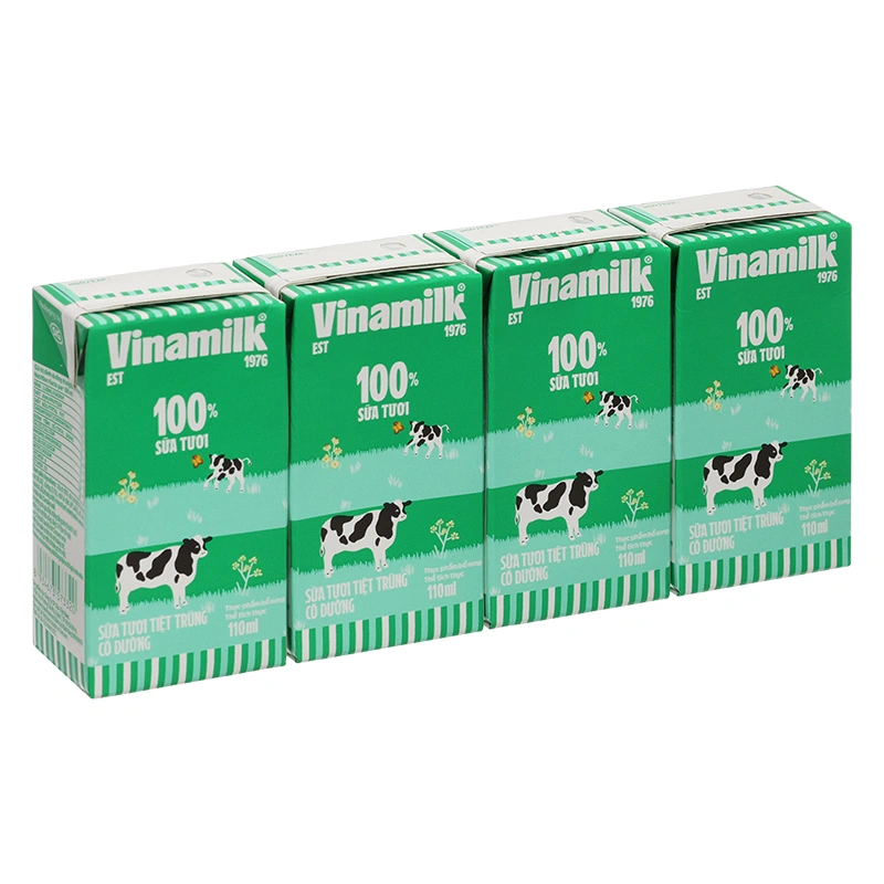 Thùng 48 hộp sữa tươi tiệt trùng Vinamilk có đường 110 ml (từ 1 tuổi) - Giao bao bì ngẫu nhiên 4