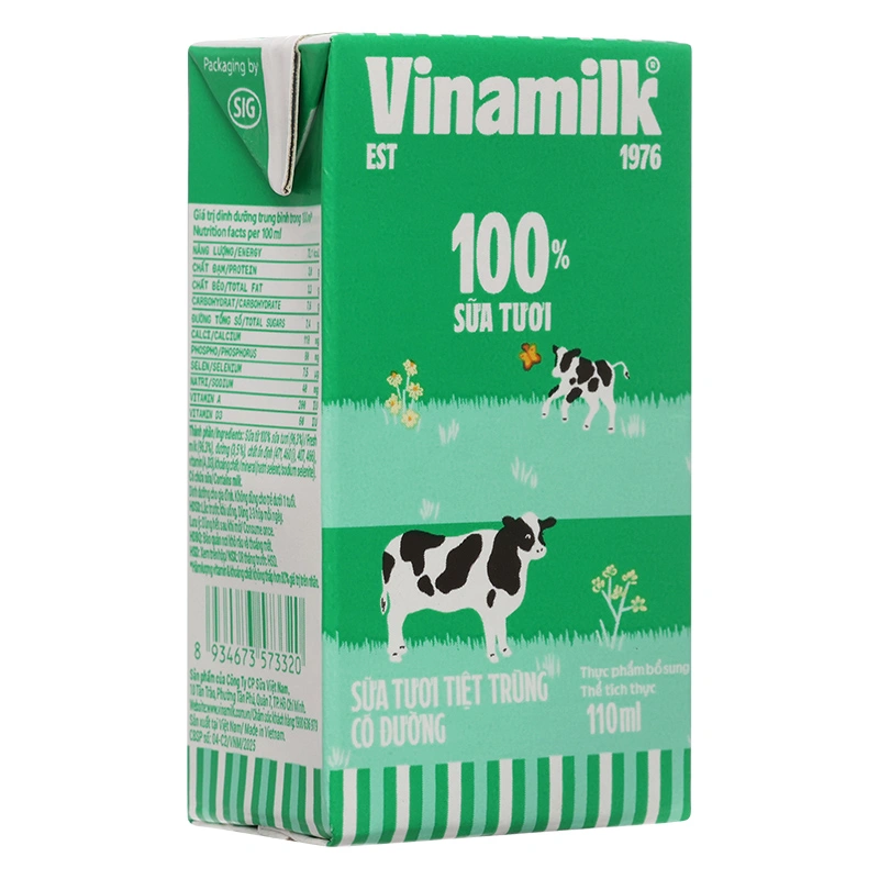 Thùng 48 hộp sữa tươi tiệt trùng Vinamilk có đường 110 ml (từ 1 tuổi) - Giao bao bì ngẫu nhiên 7
