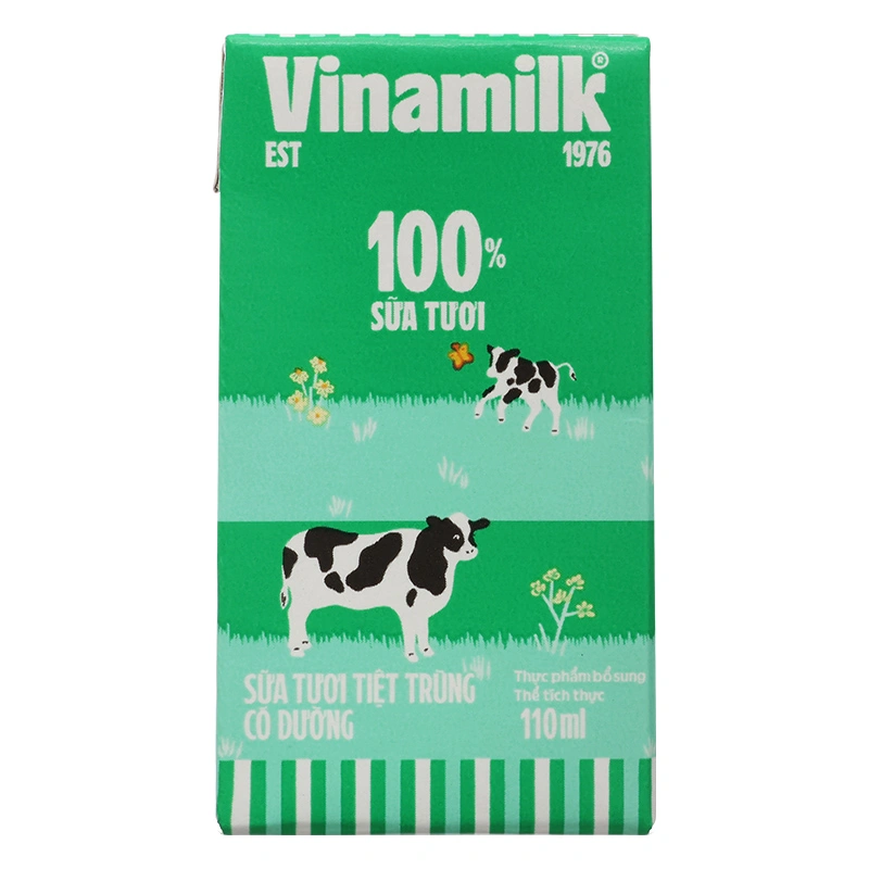 Thùng 48 hộp sữa tươi tiệt trùng Vinamilk có đường 110 ml (từ 1 tuổi) - Giao bao bì ngẫu nhiên 8