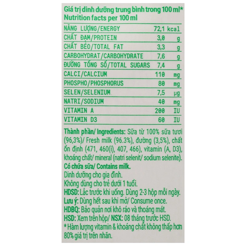 Thùng 48 hộp sữa tươi tiệt trùng Vinamilk có đường 180 ml (từ 1 tuổi) - Giao bao bì ngẫu nhiên 13