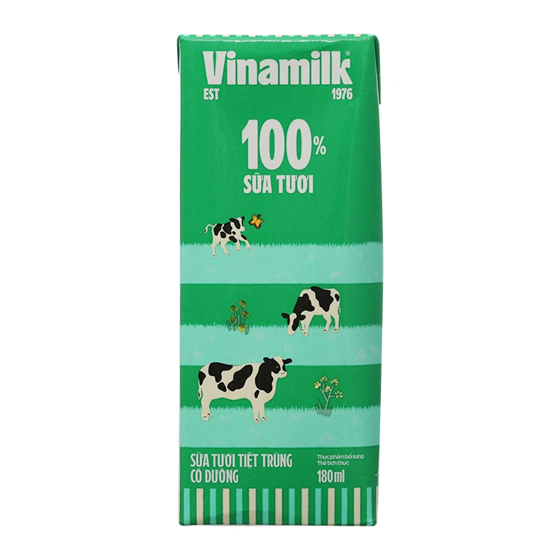 Thùng 48 hộp sữa tươi tiệt trùng Vinamilk có đường 180 ml (từ 1 tuổi) - Giao bao bì ngẫu nhiên 8
