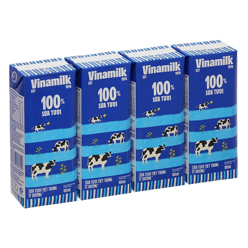 Thùng 48 hộp sữa tươi tiệt trùng Vinamilk ít đường 180 ml (từ 1 tuổi) - Giao bao bì ngẫu nhiên 4