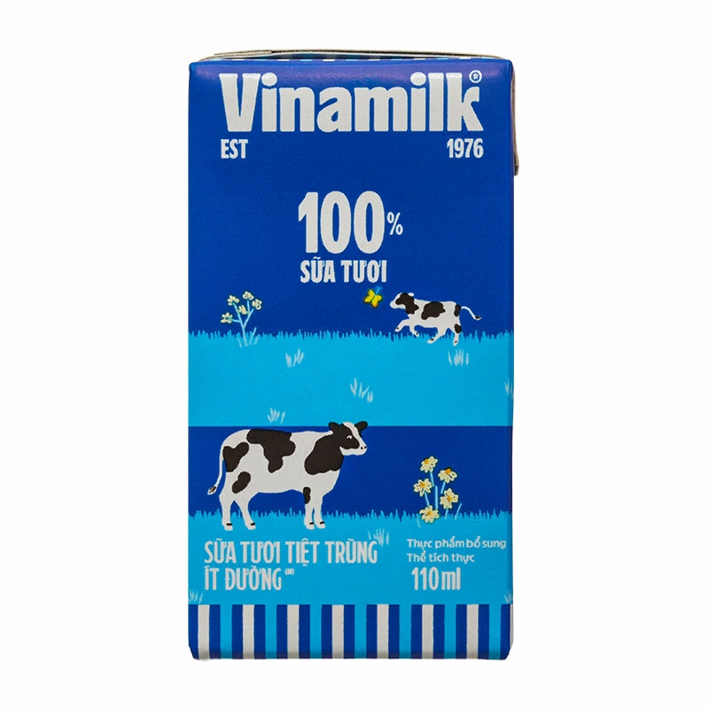 Thùng 48 hộp sữa tươi tiệt trùng Vinamilk ít đường 110 ml (từ 1 tuổi) 9