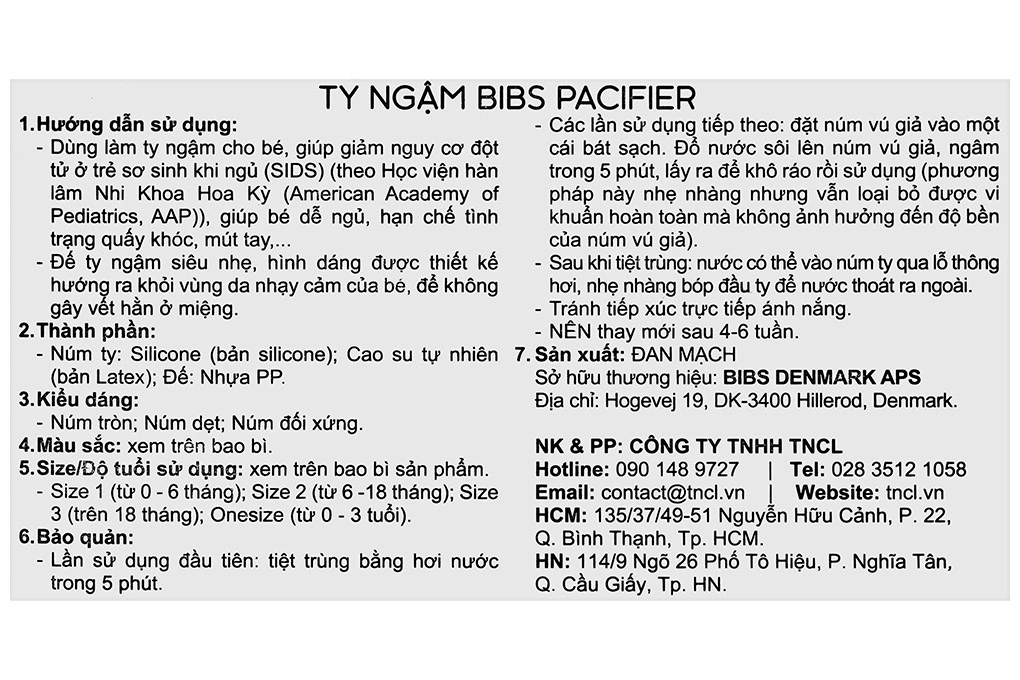 Ti ngậm BIBS Pacifier Couture (từ 6 tháng) - Màu trắng 22