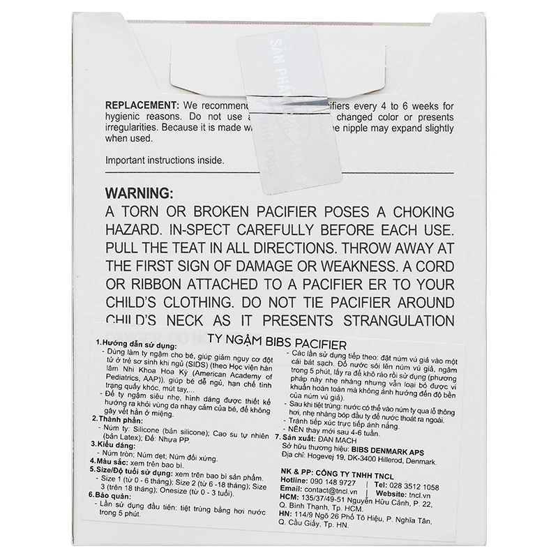 Ti ngậm BIBS Pacifier Couture (từ 6 tháng) - Màu trắng 3