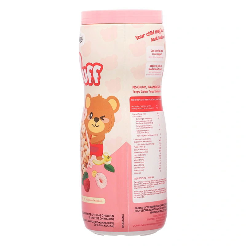 Bánh gạo ăn dặm NATUFOODIES PUFF vị dâu chuối gói 60g (từ 8 tháng) 2