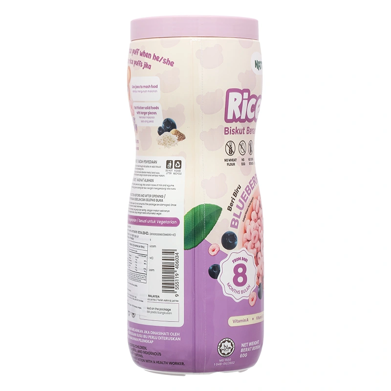 Bánh gạo ăn dặm NATUFOODIES PUFF vị dâu chuối gói 60g (từ 8 tháng) 11