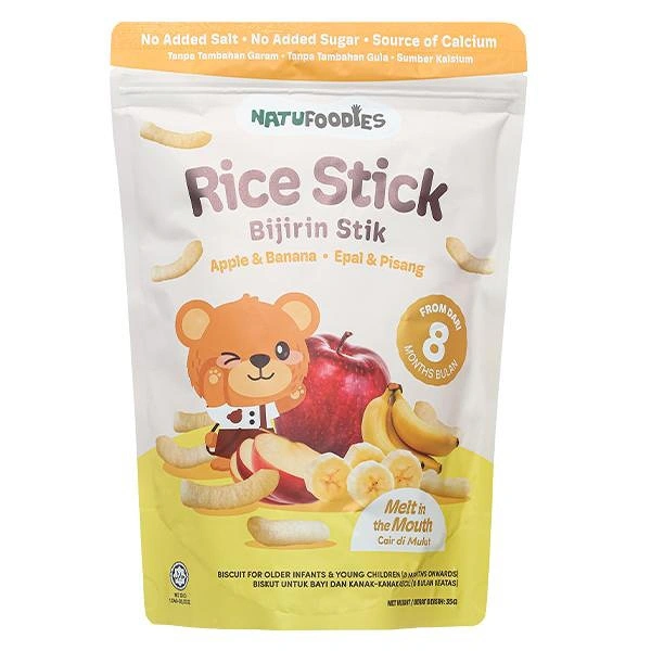 Bánh gạo ăn dặm NATUFOODIES PUFF vị táo, chuối
